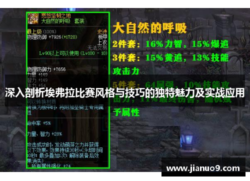 深入剖析埃弗拉比赛风格与技巧的独特魅力及实战应用